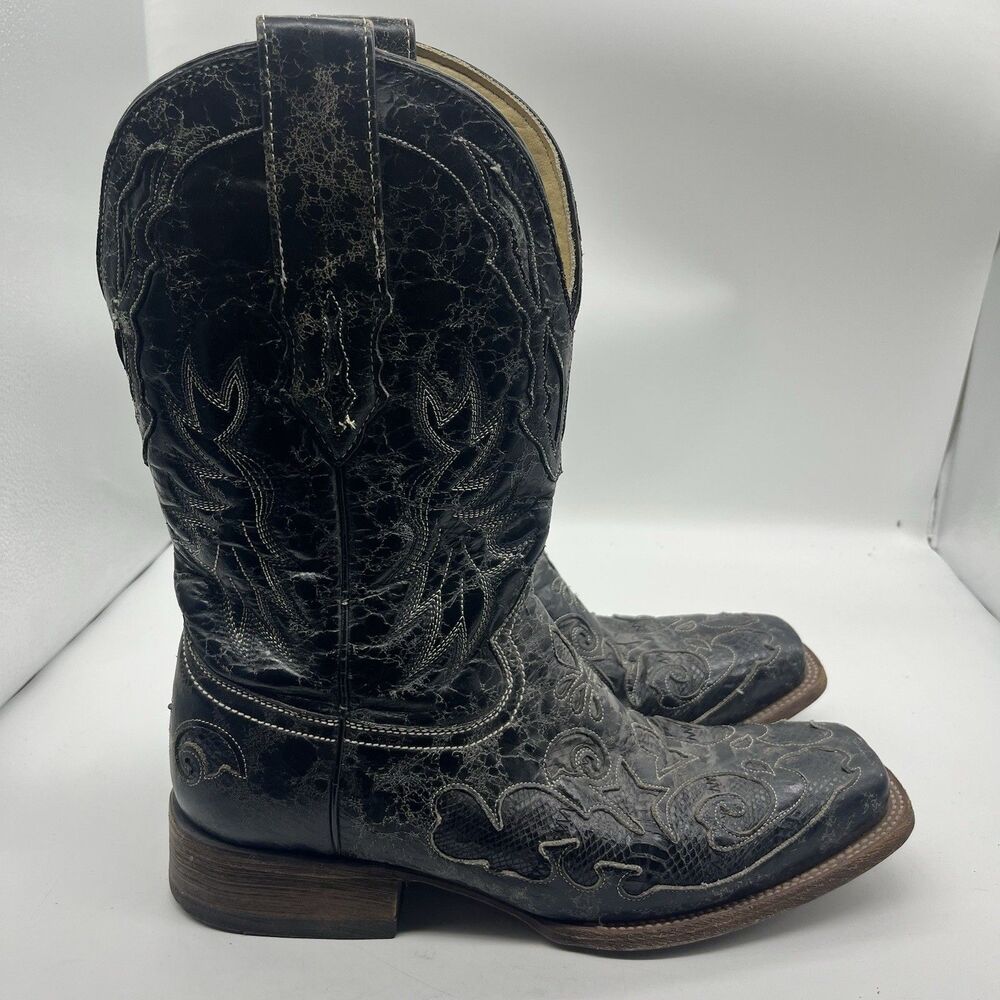Corral Vintage Python Inlay Men’s Western Boot 9.5 Black